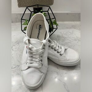 White Superga sneakers